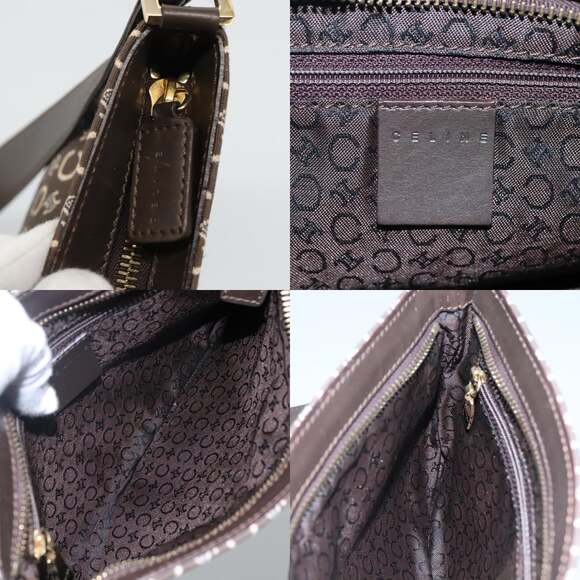 CELINE C Macadam Canvas Shoulder Bag Brown - Picture 11 of 12